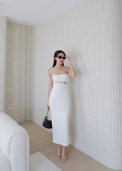 Spaghetti straps Sleeveless Hollow Out A-Line Dresses